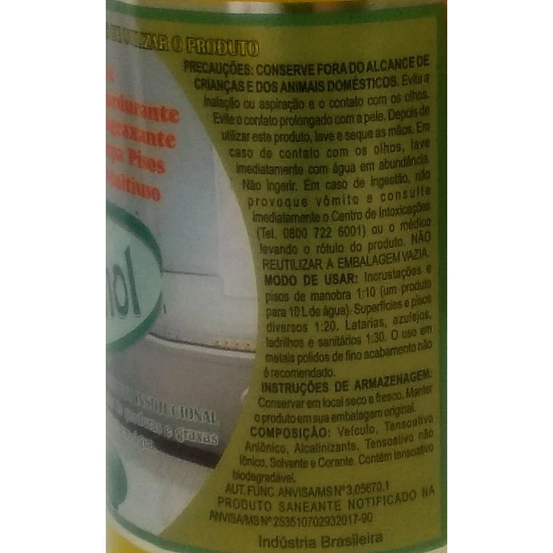 Clarimol - Desengordurante Concentrado - Para Box e Blindex (Rende até 30 litros)